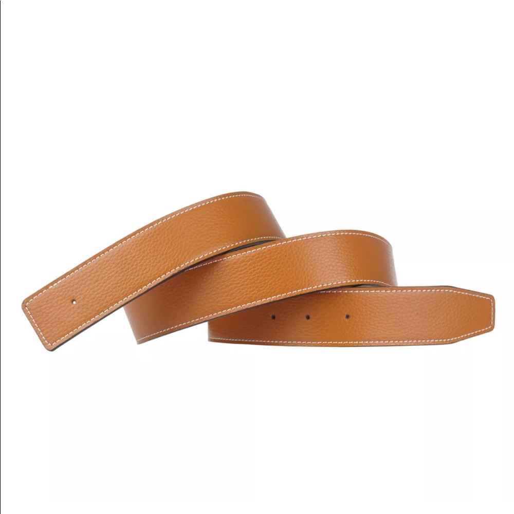Reversible genuine leather belt strap 36in
